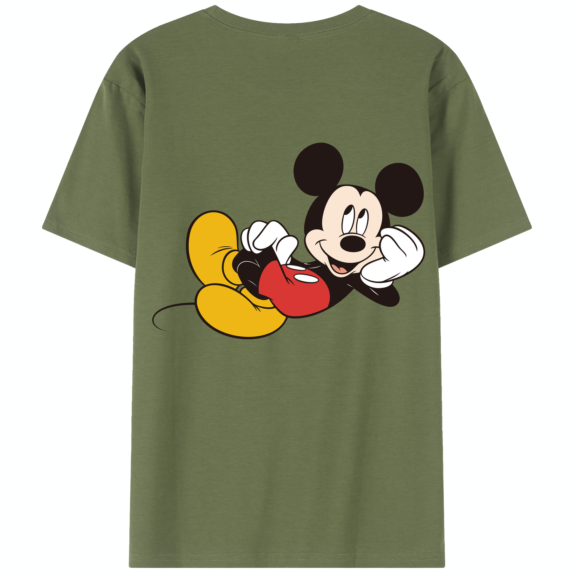 （画像用） ミッキーマウス Mickey Mouse 綿100％半袖Tシャツ（背面プリント）